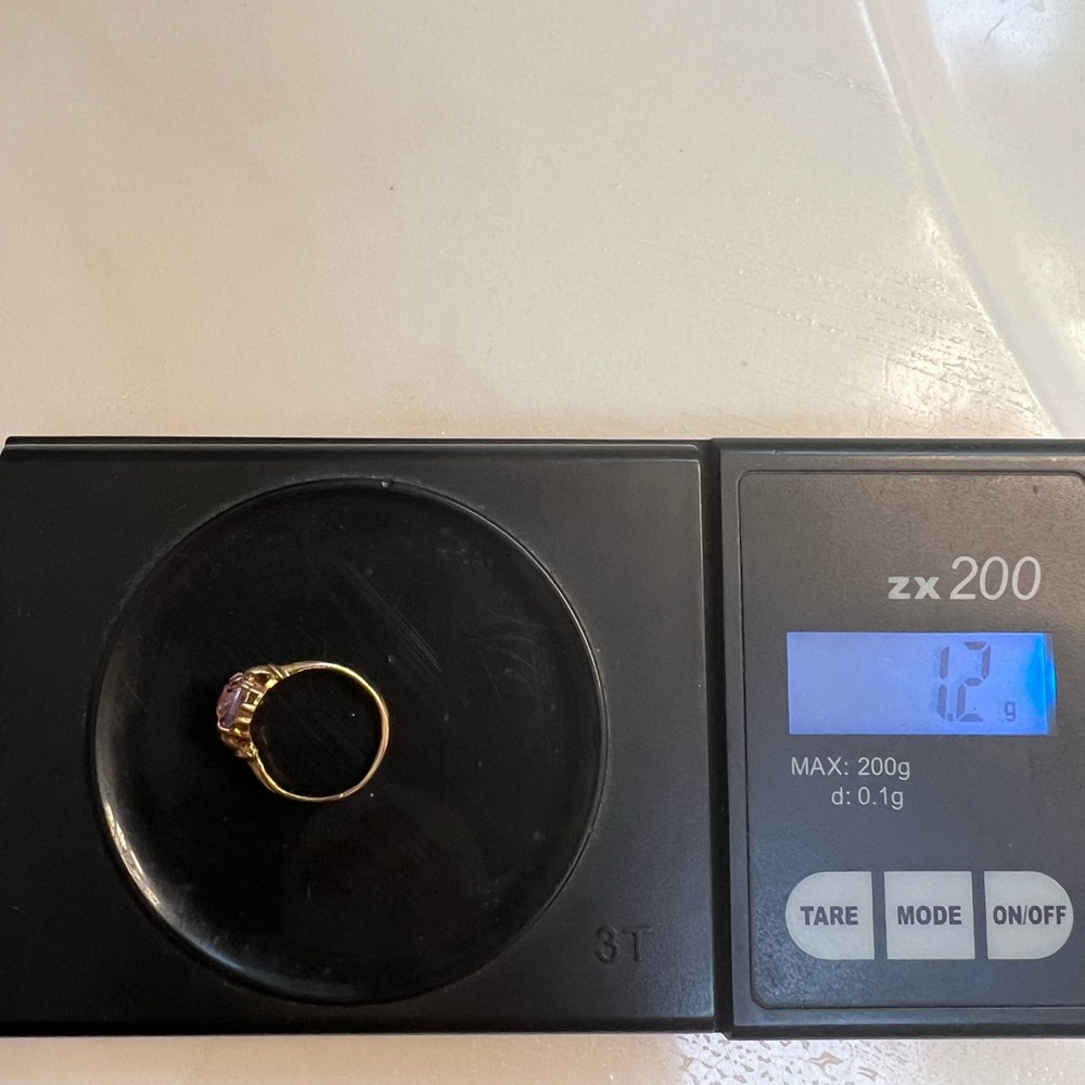 Amethyst Solitaire Ring - image 3